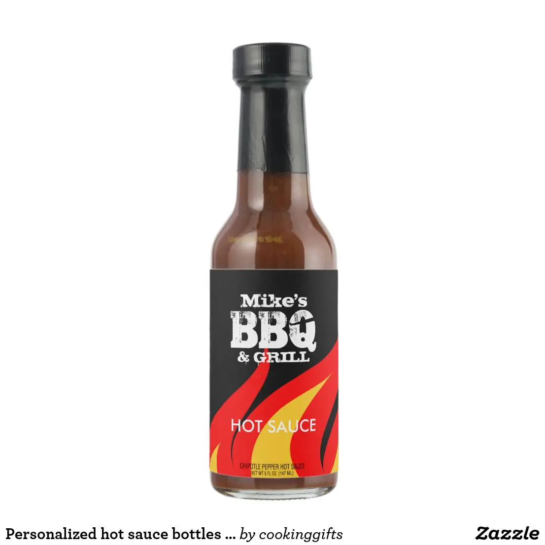 Personalized hot sauce bottles for BBQ and more