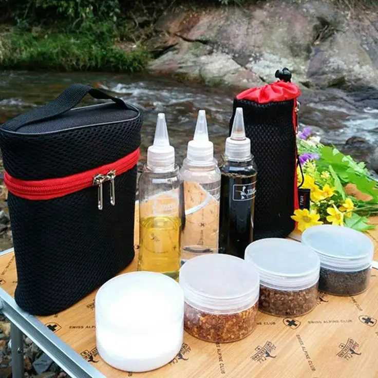 Portable Spice Jars Sauce Condiment Bottles Containers for BBQ Camping ...