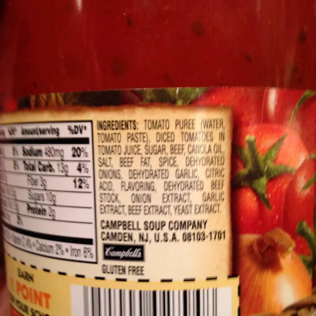 Prego Italian Sauce, Flavored with Meat: Calories, Nutrition Analysis ...