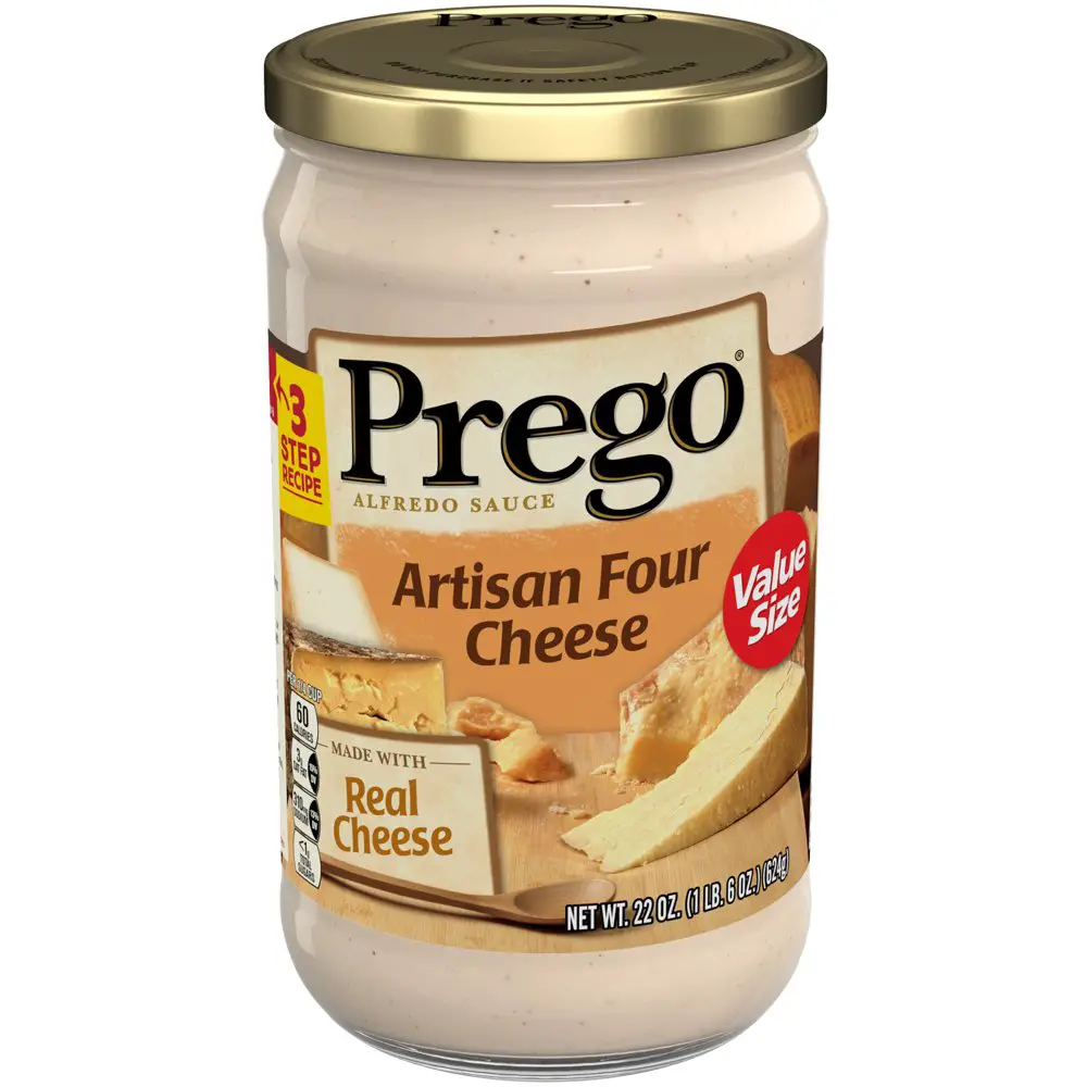 Prego Pasta Sauce, Four Cheese Alfredo Sauce, 22 oz Jar