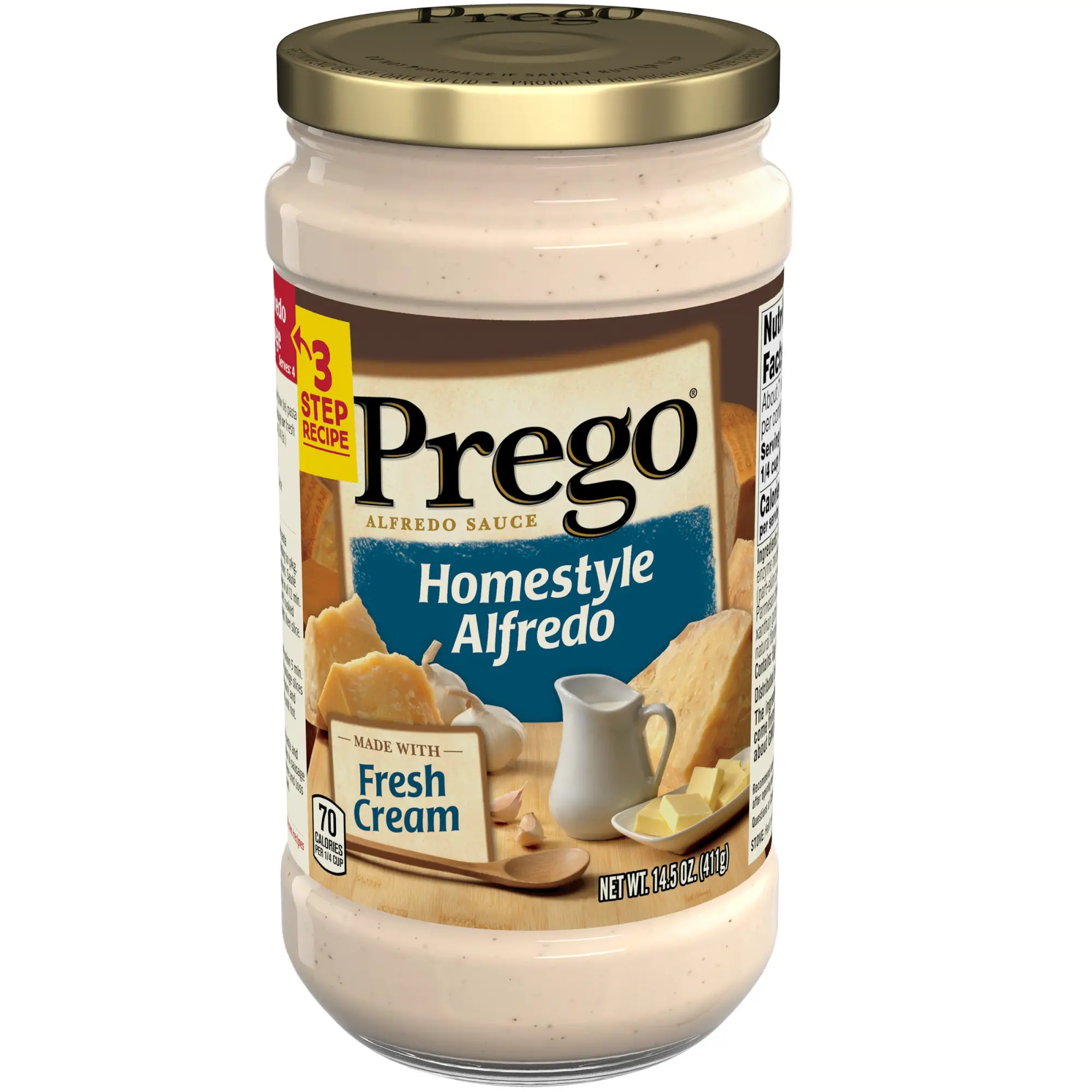 Prego Pasta Sauce, Homestyle Alfredo Sauce, 14.5 Ounce Jar