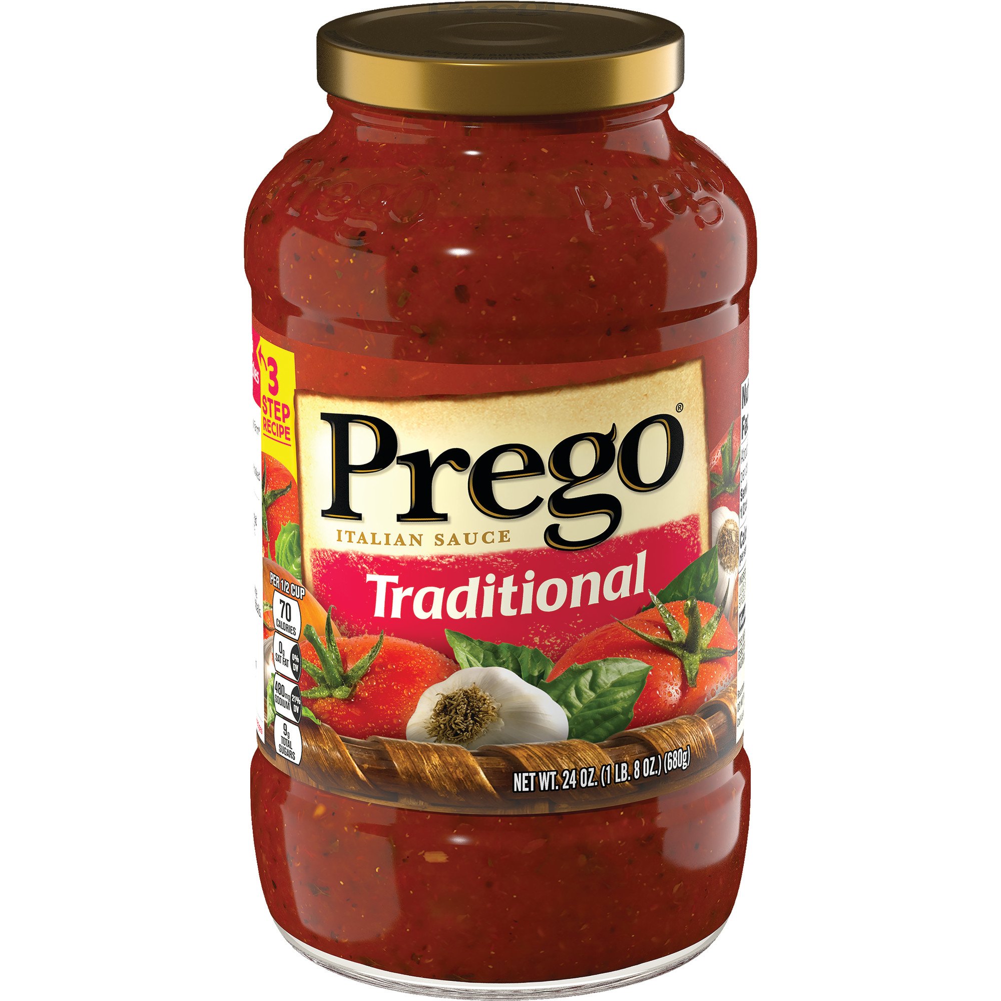 Prego Pasta Sauce, Traditional Italian Tomato Sauce, 24 Ounce Jar ...