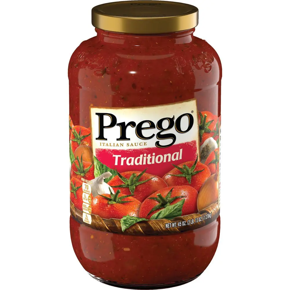 Prego Pasta Sauce, Traditional Italian Tomato Sauce, 45 ...