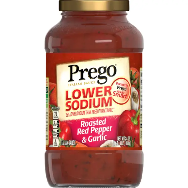 Prego® Prego Lower Sodium Pasta Sauce, Roasted Red Pepper &  Garlic ...
