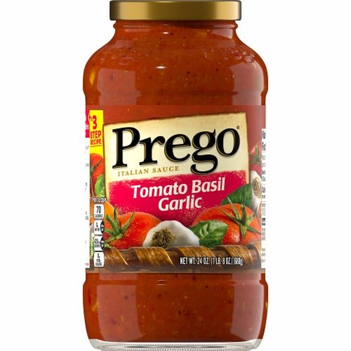 Prego Tomato Basil Garlic Italian Pasta Sauce, 24 oz ...