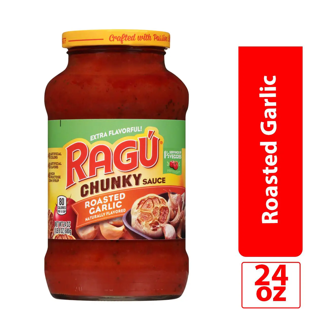 Ragú Chunky Roasted Garlic Pasta Sauce, 24 oz.