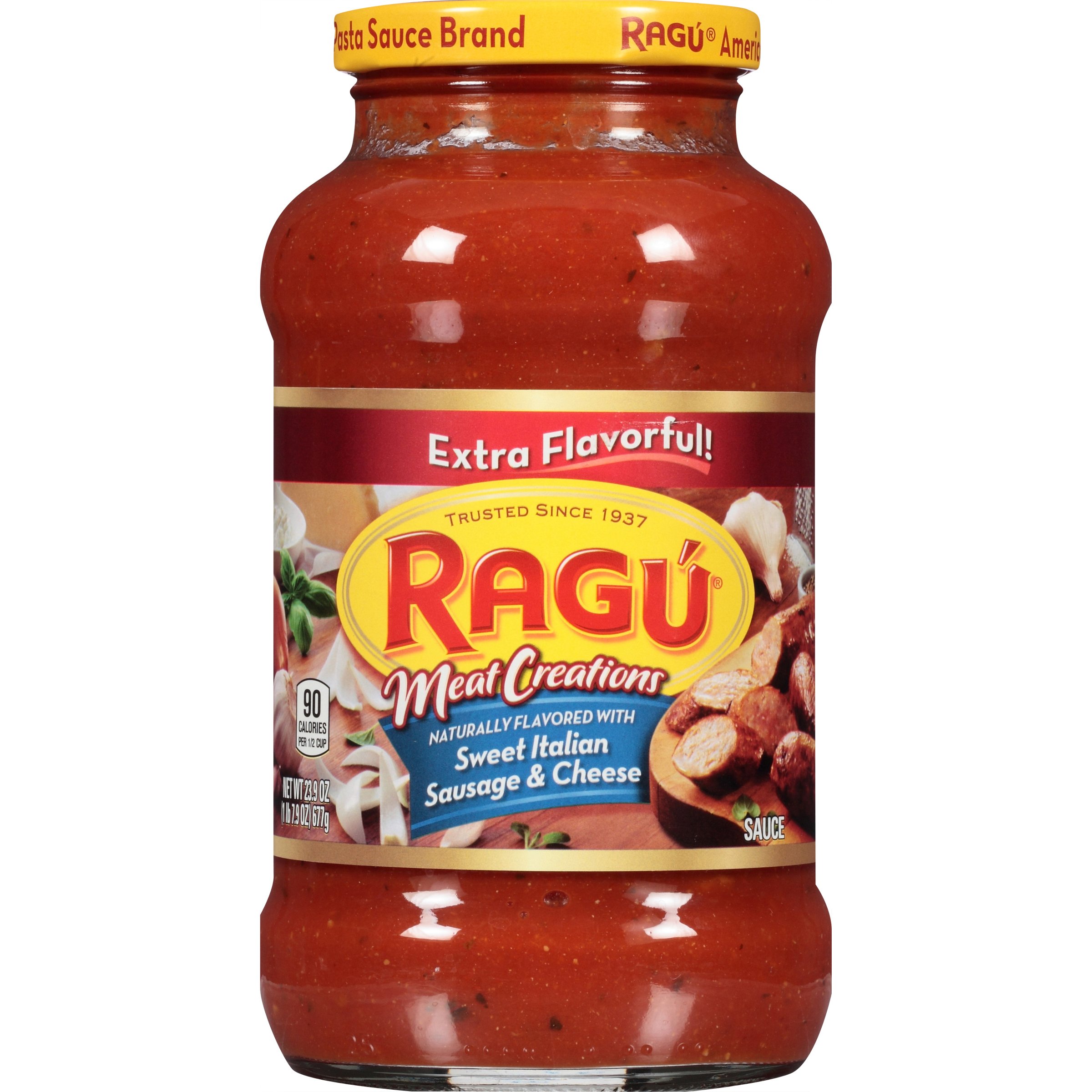 Ragu Meat Creations Sweet Italian Sausage &  Cheese Pasta Sauce, 24 oz ...