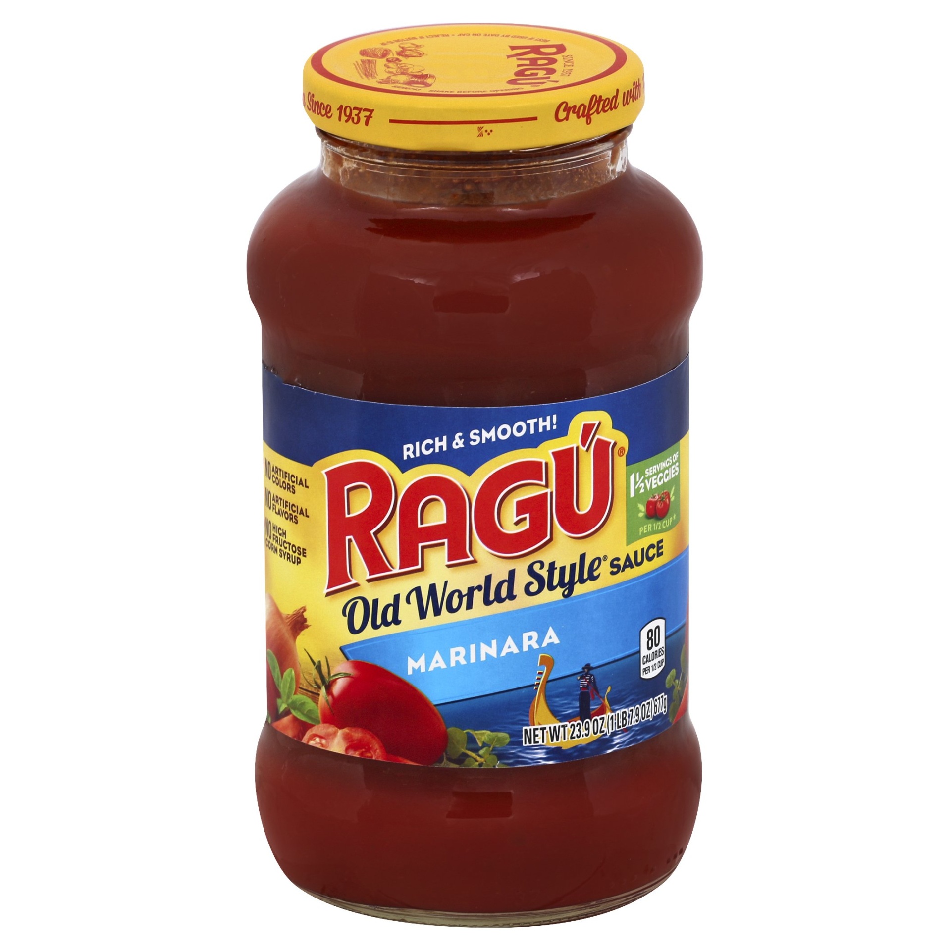 Ragu Old World Style Marinara Pasta Sauce Glass Jar 23.9 oz