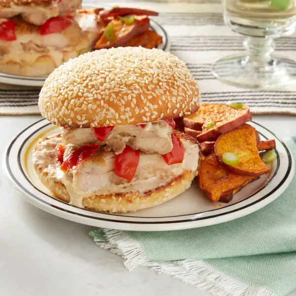 Recipe: Spicy Chicken Sandwiches with Alabama White Sauce &  Roasted ...