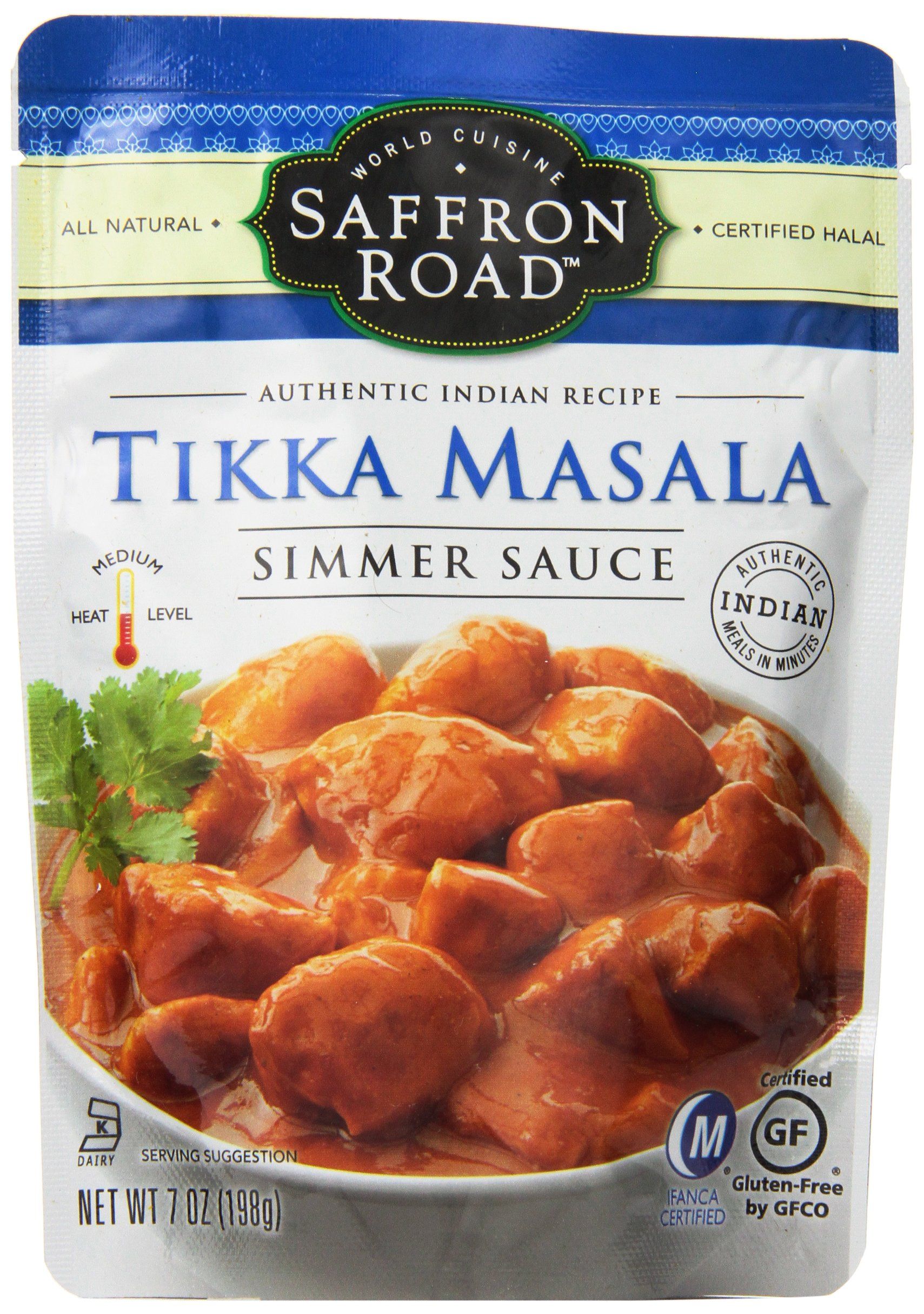 Saffron Road Simmer Sauce, Tikka Masala, 7 Ounce (Pack of 8)