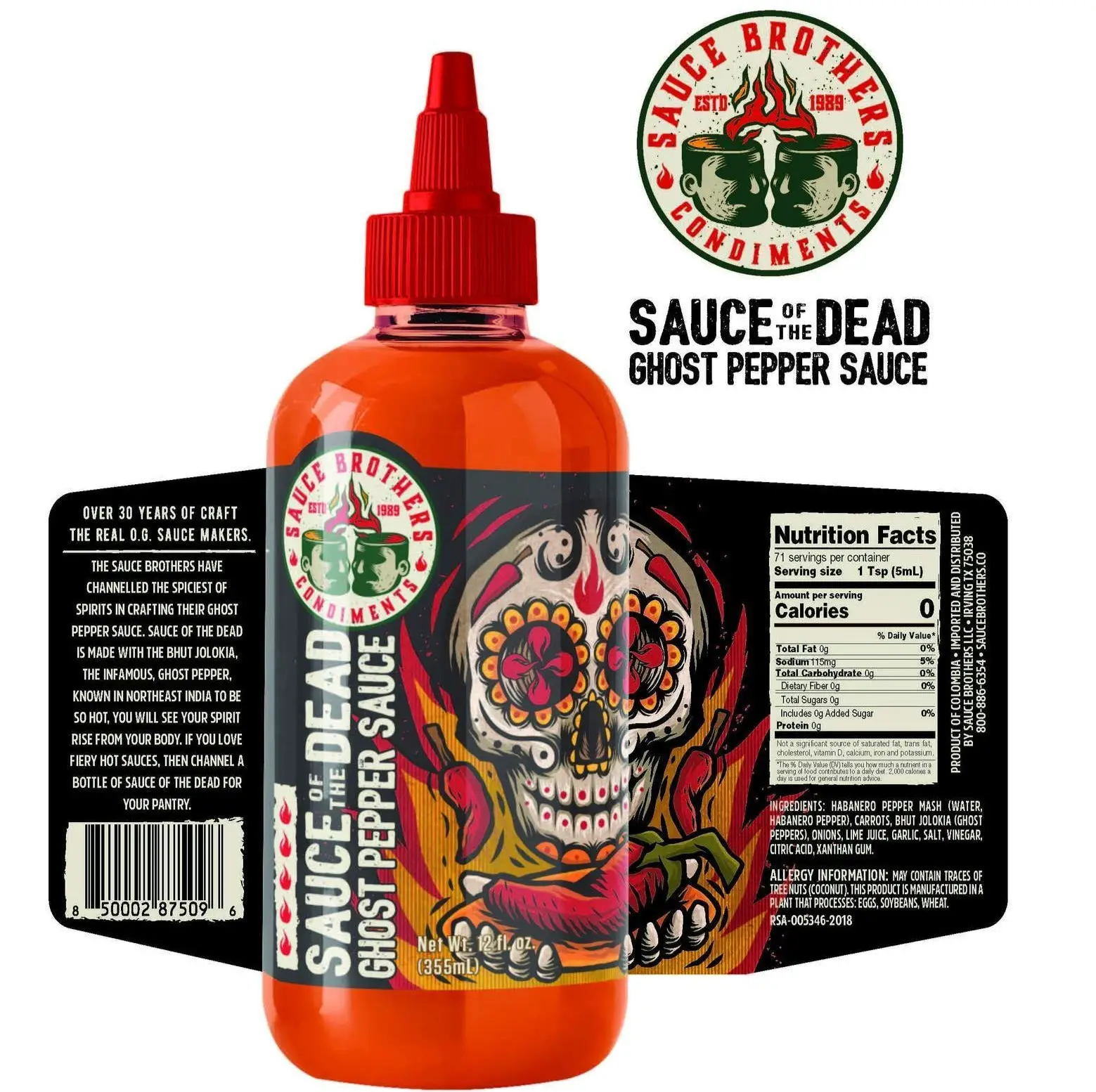 Sauce Brothers Sauce of the Dead Ghost Pepper Sauce