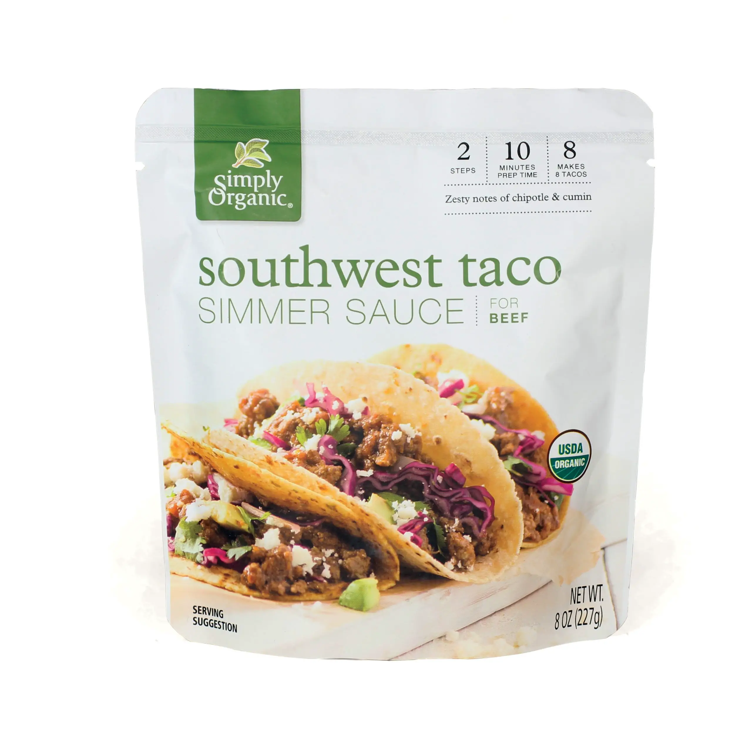 Simply Organic Southwest Taco Simmer Sauce Certified Organic 8 oz ...