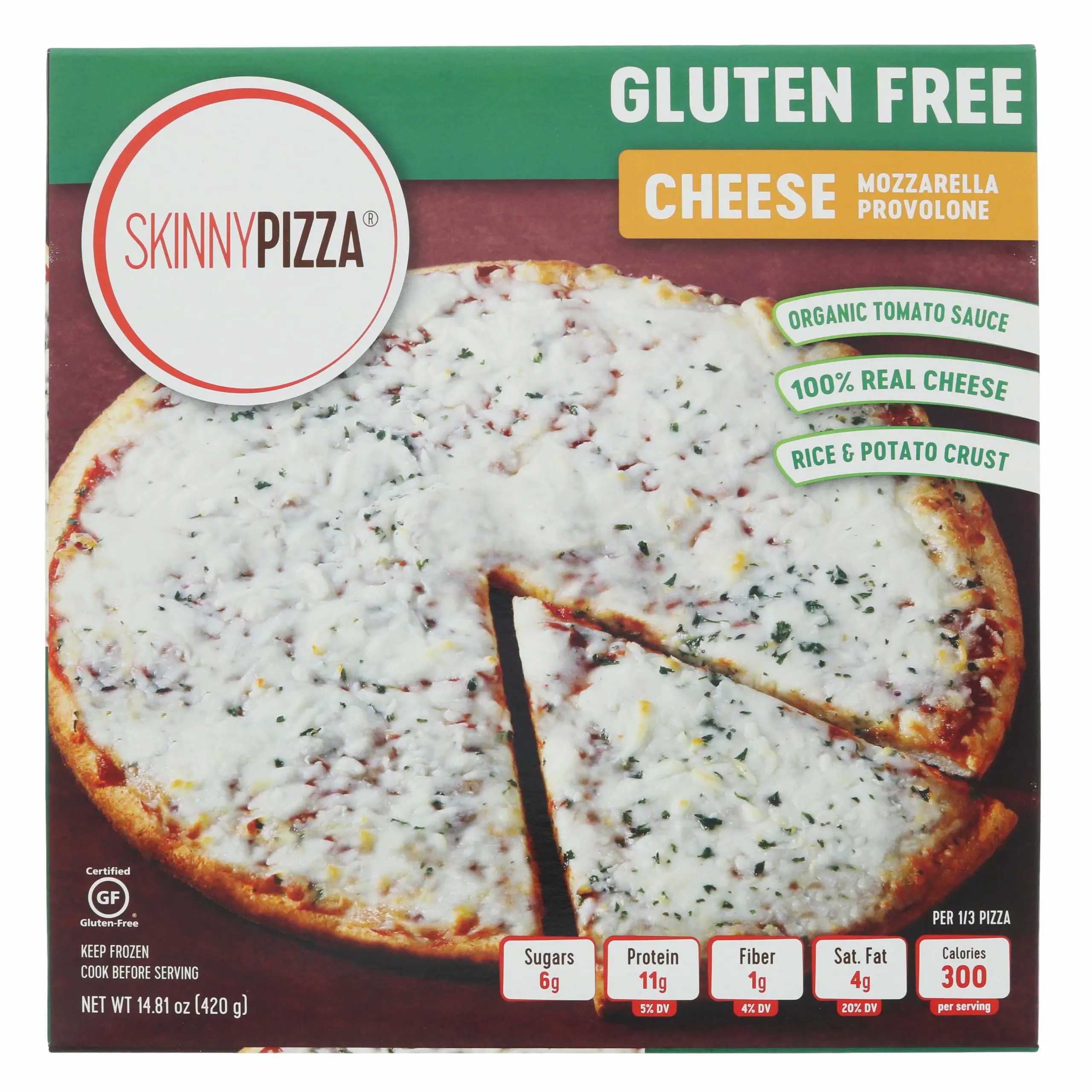 Skinny Pizza All Natural Cheese Gluten Free Pizza
