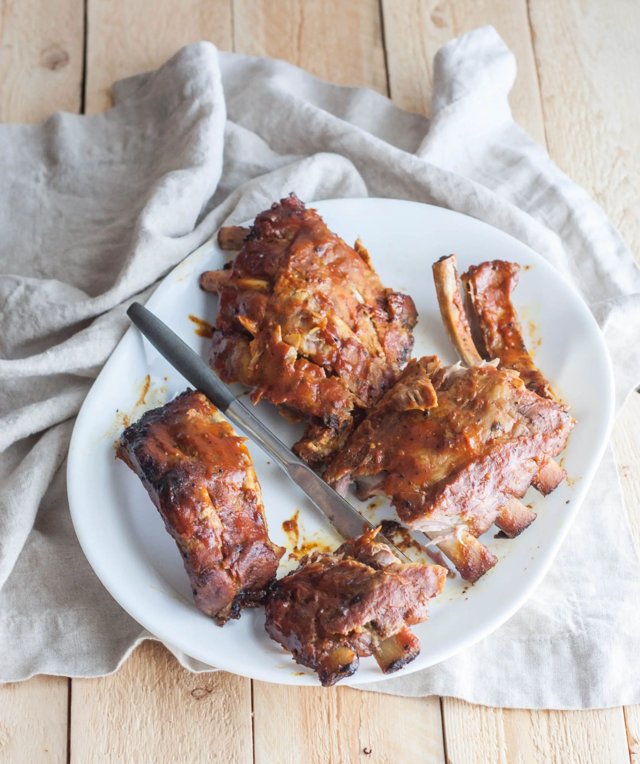 Slow Cooker Ribs with Homemade BBQ Sauce