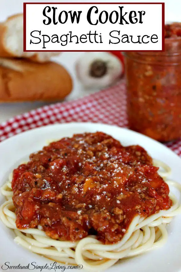 Slow Cooker Spaghetti Sauce