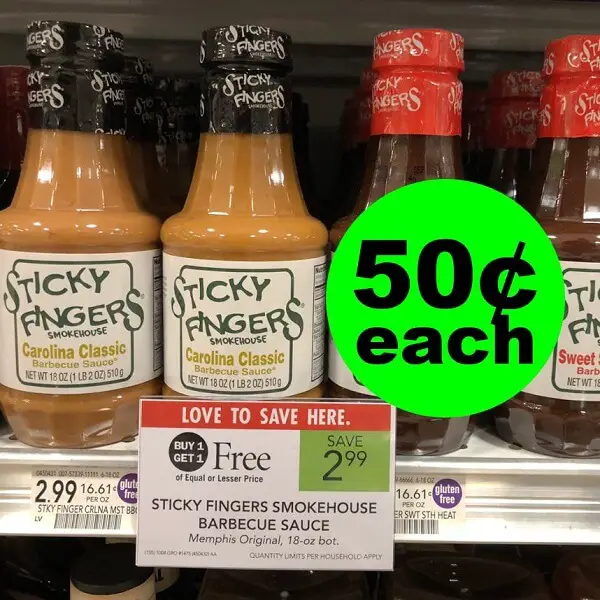 Sneak Peek Publix Deal: 50¢ Sticky Fingers Barbecue Sauce! (6/12