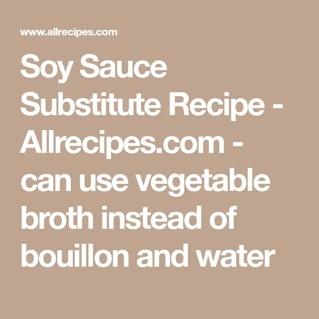 Soy Sauce Substitute