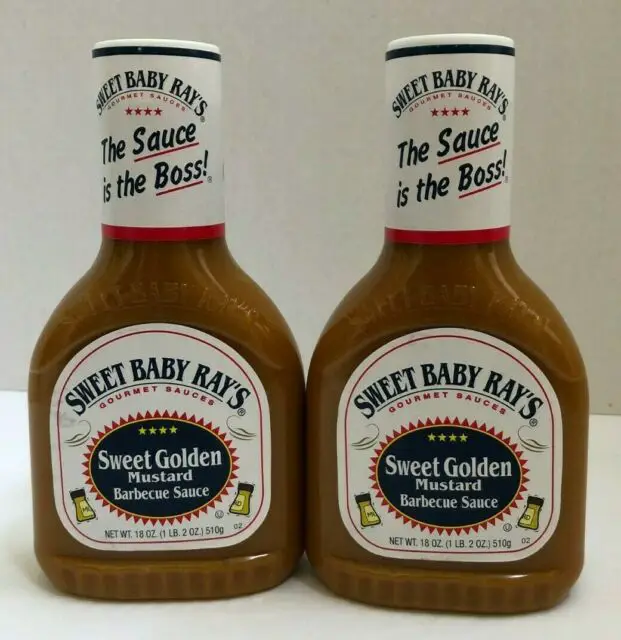 Sweet Baby Rays, Sweet Golden Mustard BBQ Sauce, 2 18 oz ...