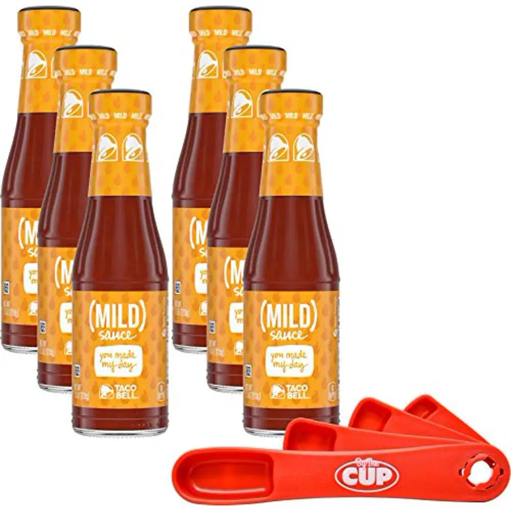 Taco Bell Mild Sauce 7.5 Ounce Bottle (Pack of 6) with By ...