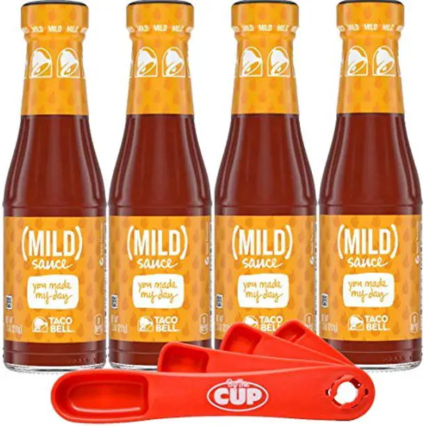 Taco Bell Mild Sauce 7.5 Ounce (Pack of 4) with By The Cup ...