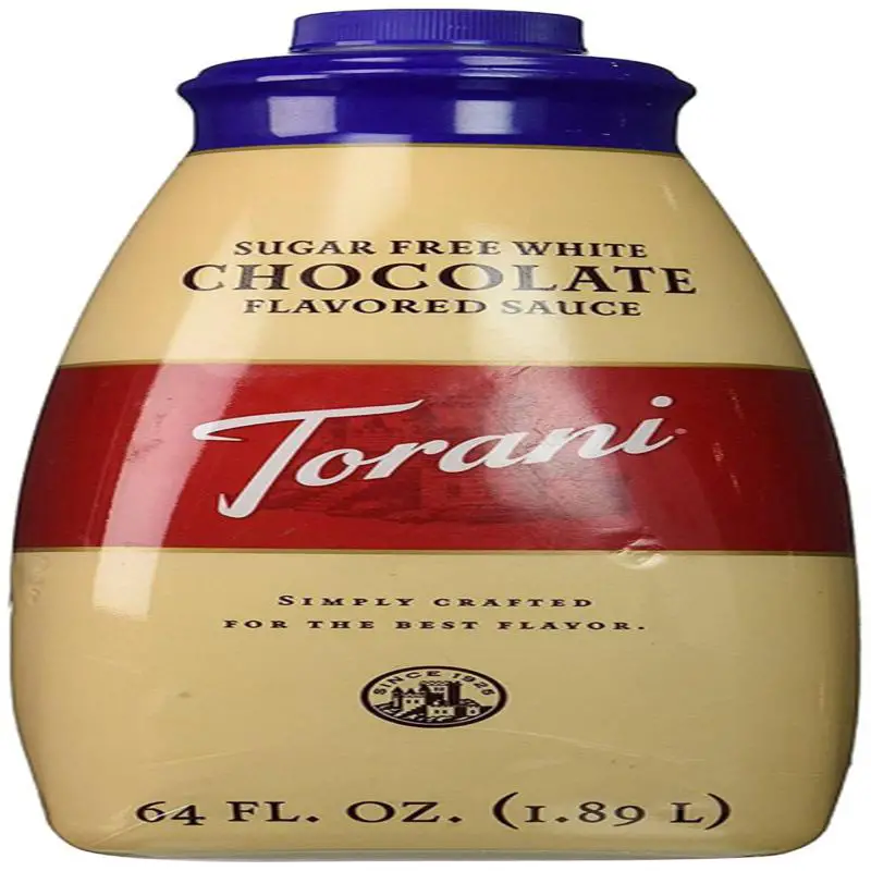 Torani Sugar Free White Chocolate Sauce, 64 Fl. Oz. 1.89 L ...