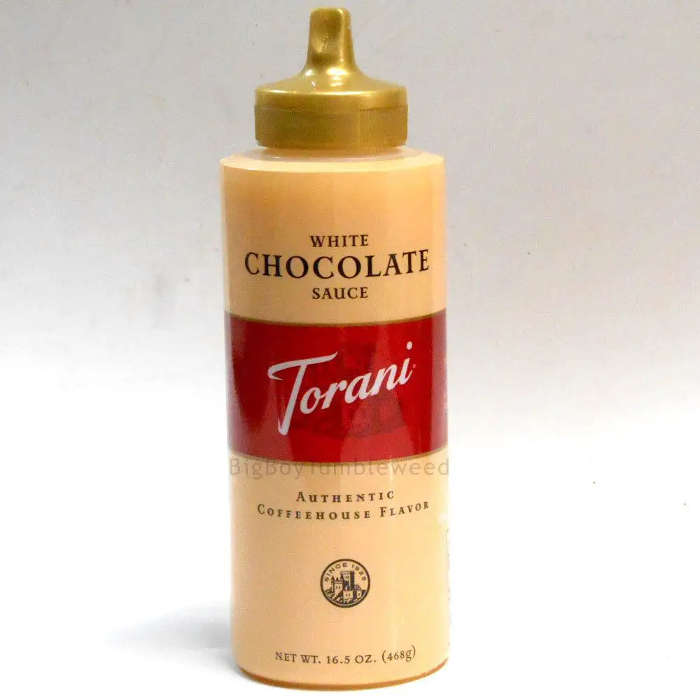 TORANI White Chocolate Sauce 16.5 oz dessert coffee flavoring SYRUP ...