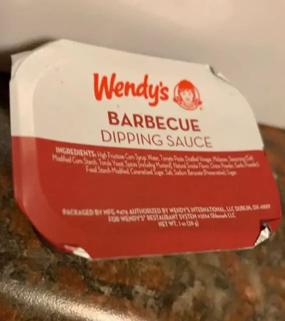 Wendys Original Barbecue Dipping Sauce Sealed