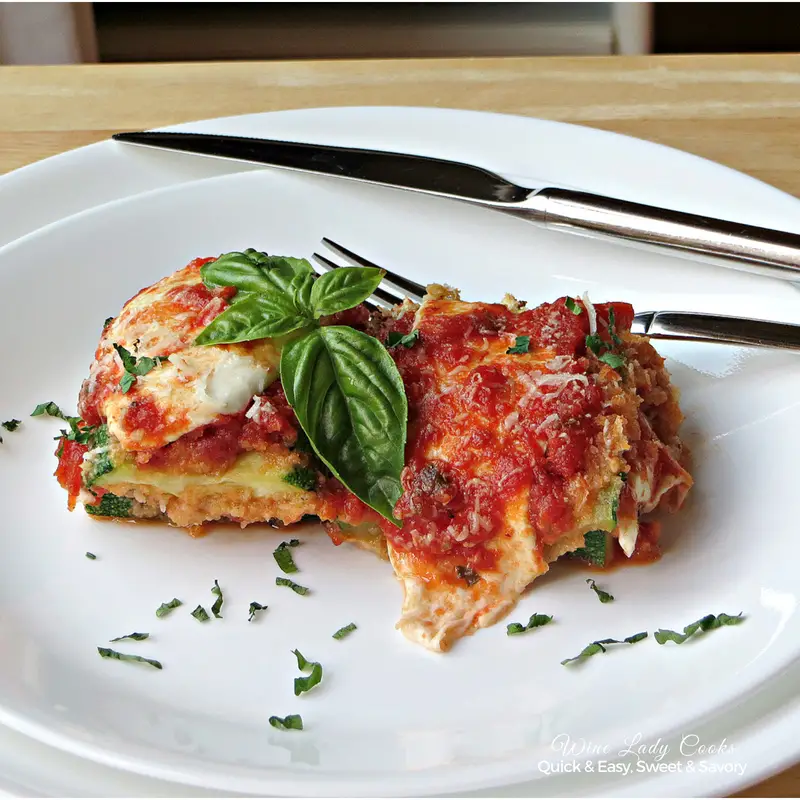 Zucchini Parmigiana is baked and easy to make with the abundance of ...